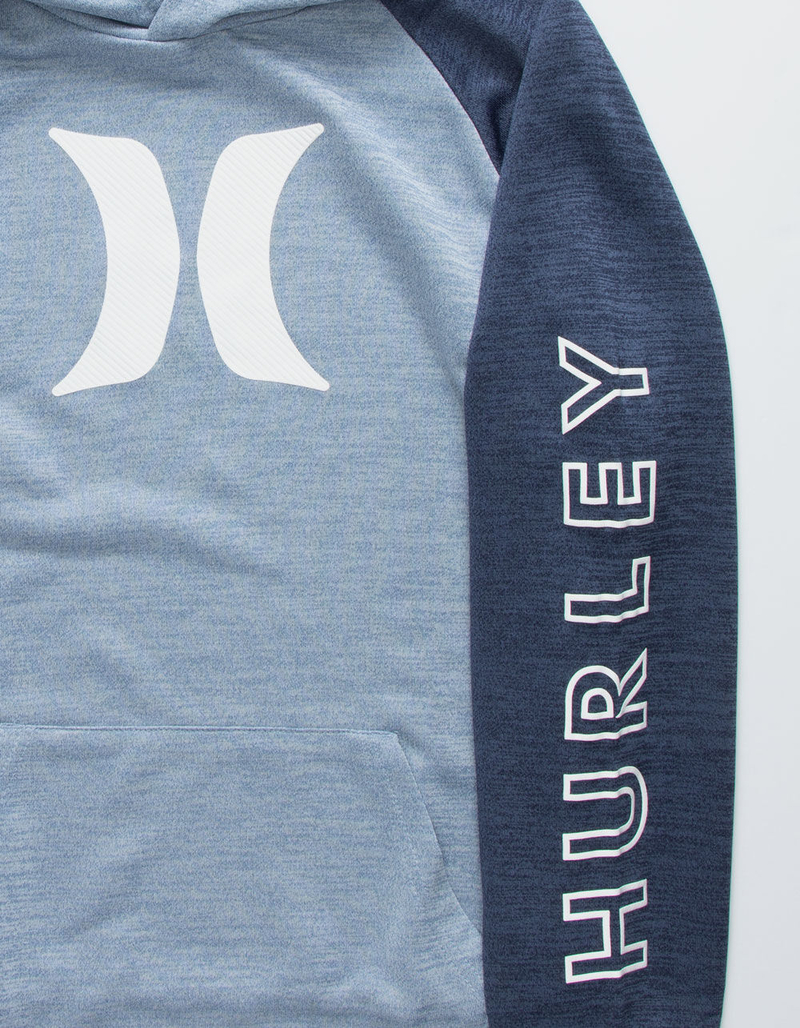 HURLEY Dri-FIT Solar Icon Blue Boys Lightweight Hoodie image number 1