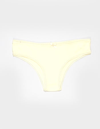 FULL TILT Bow Lace Trim Rib Cheeky Panties Primary Image