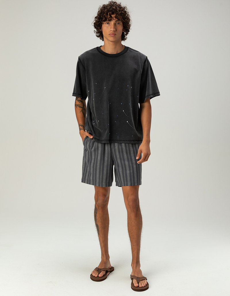 RSQ Mens Paint Splatter Boxy Tee image number 2