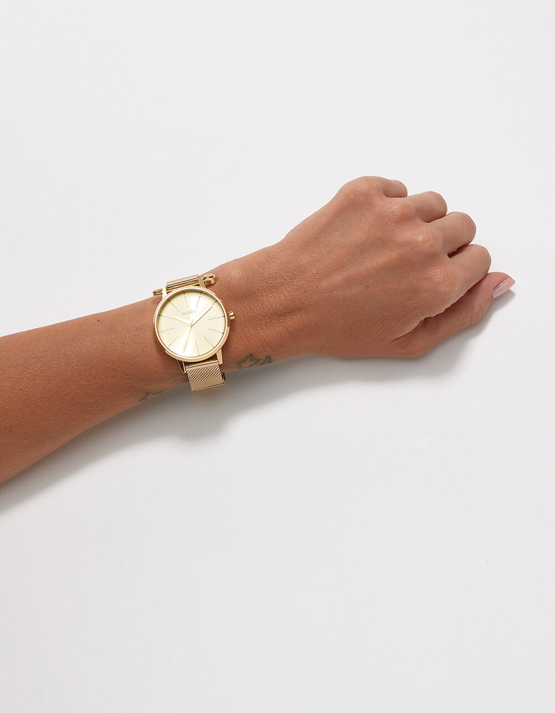 NIXON Kensington Milanese Gold Watch image number 1