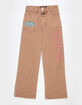 VON DUTCH High Rise Frayed Pocket Girls Wide Leg Jeans image number 2