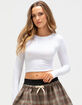 BOZZOLO Womens Long Sleeve Baby Tee image number 1