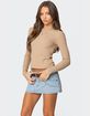 EDIKTED Nicky Ribbed Long Sleeve Tee image number 3