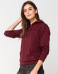 FULL TILT Seamed Wine Womens Hoodie image number 2