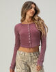 FULL TILT Womens Long Sleeve Thermal Cardigan image number 2