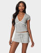 EDIKTED Alicia Contrast V-Neck Top image number 1