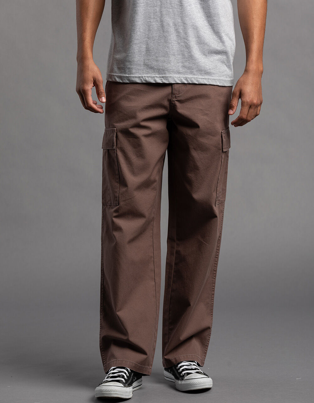 RSQ Mens Loose Cargo Pants - DARK BROWN | Tillys