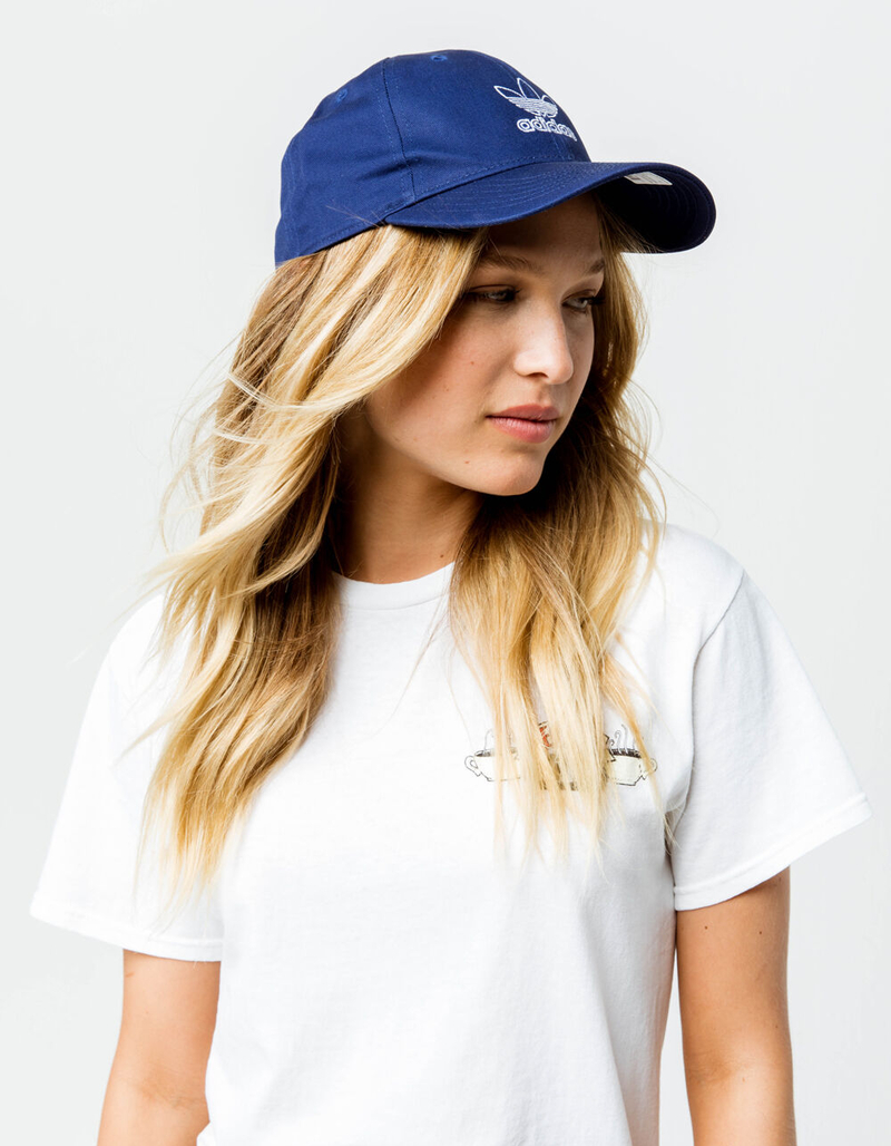 ADIDAS Originals Relaxed Outline Navy Womens Strapback Hat image number 2