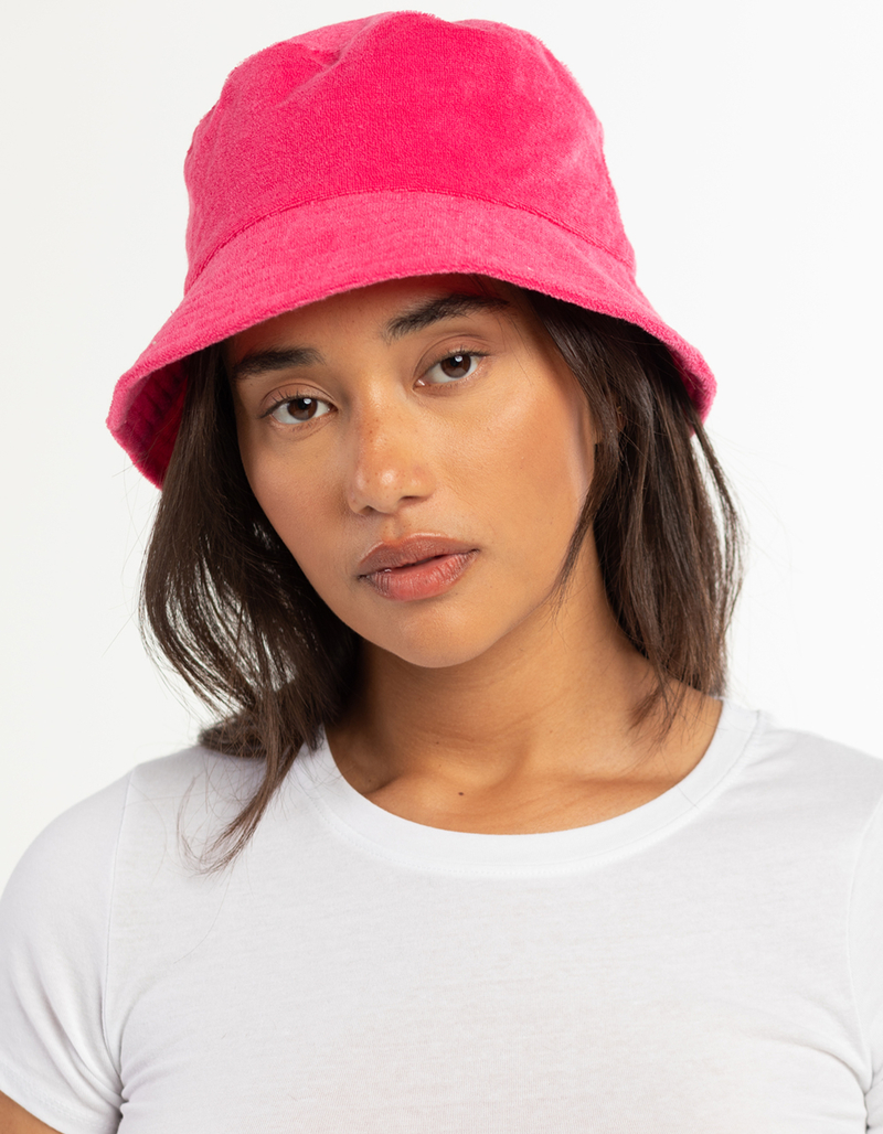 DAVID AND YOUNG Terry Cloth Womens Bucket Hat image number 1