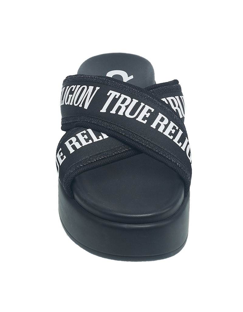 TRUE RELIGION Alia Cross Strap Slip-On Womens Platform Sandal image number 3