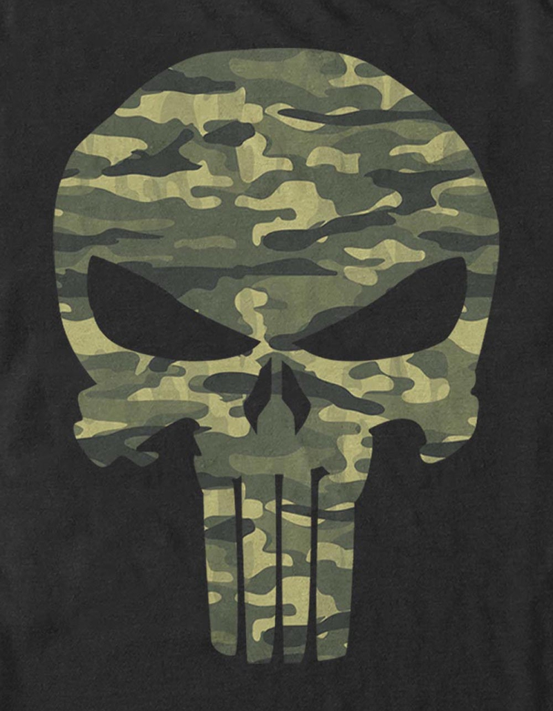 PUNISHER Camo Skull Unisex Tee image number 1