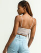 SKY AND SPARROW Ditsy Daisy Trim Womens Tan Cami image number 3