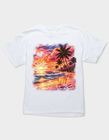 BEACH Sunset Airbrush Unisex Kids Tee Primary Image