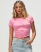 BOZZOLO Womens Boat Neck Tee image number 1