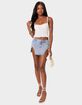 EDIKTED Slits 4 Dayz Denim Mini Skirt image number 5