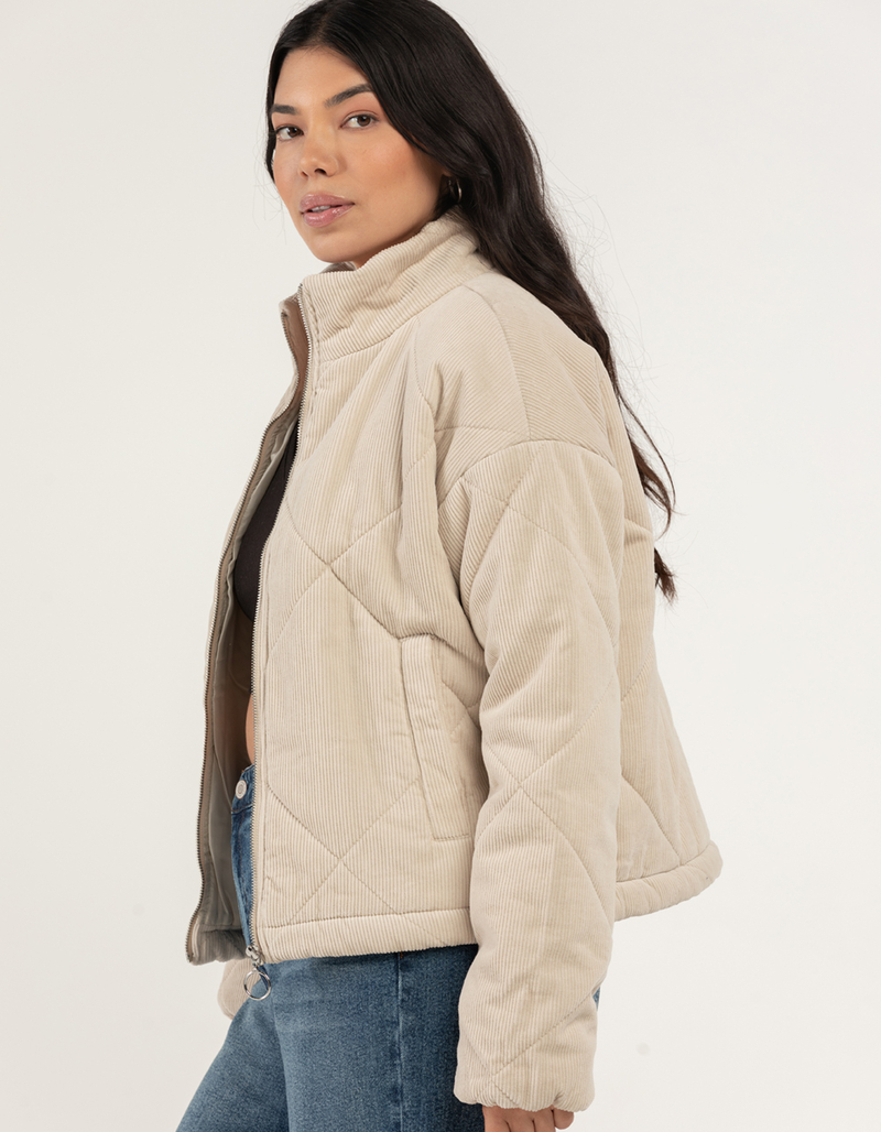 RSQ Womens Diamond Corduroy Puffer Jacket image number 5