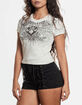 AFFLICTION Wash Womens Baby Tee image number 3