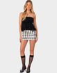 EDIKTED Linen Look Strapless Peplum Top image number 4