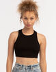 BOZZOLO Womens Ribbed Crop Tank Top image number 1