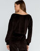 ADIDAS Velour Off The Shoulder Womens Sweatshirt image number 3