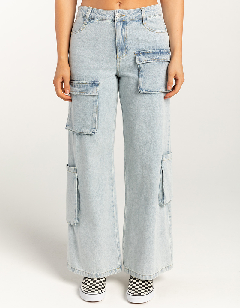 RSQ Womens Low Rise Cargo Pants image number 1