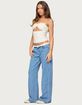 EDIKTED Textured Knit Strapless Cutout Top image number 3