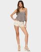 EDIKTED Lenie Strapless Chiffon Babydoll Top image number 4