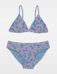 RAISINS Cloud Gazing Girls Reversible Triangle Top Bikini Set image number 2
