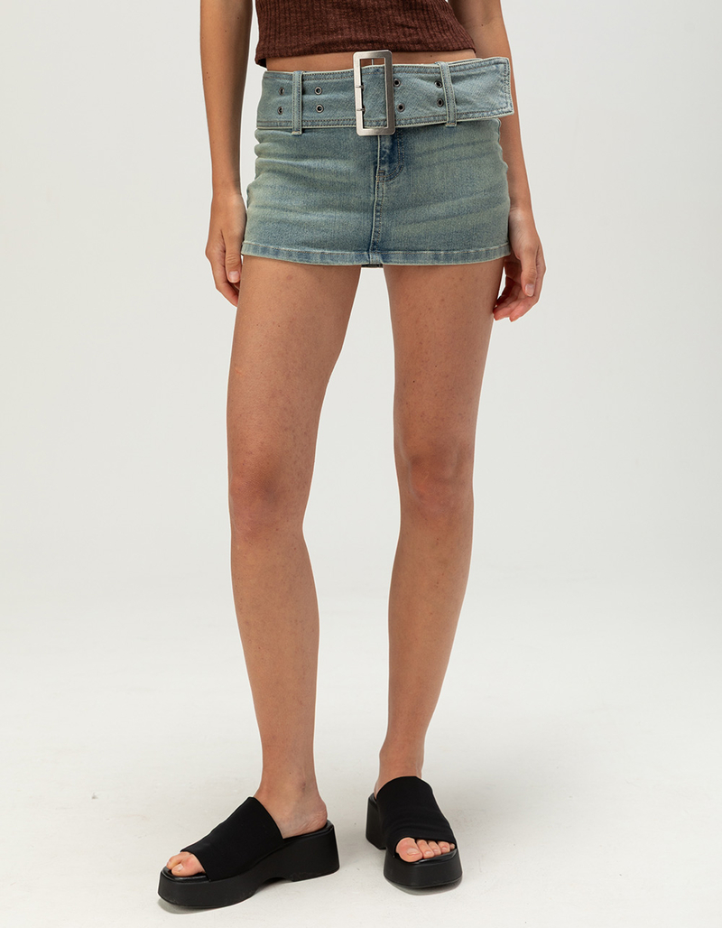 WEST OF MELROSE Womens Belted Micro Skort image number 1