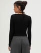 BDG Urban Outfitters Deep V Womens Long Sleeve 2fer Top image number 4