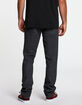 VOLCOM Vorta Mens Gray Denim Slim Straight Jeans image number 3