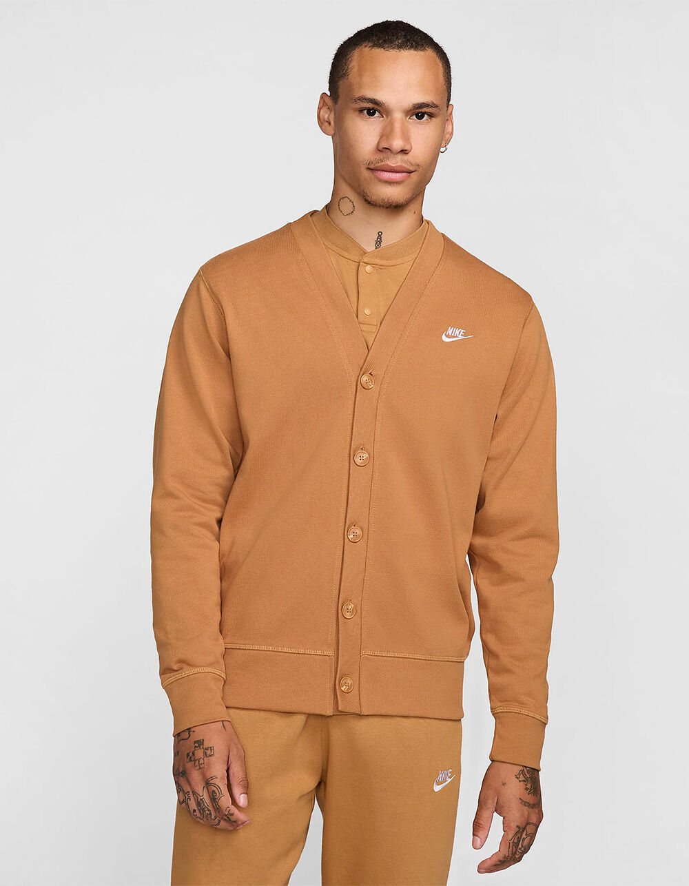 NIKE Fairway Mens Cardigan - TAN - S | Tillys