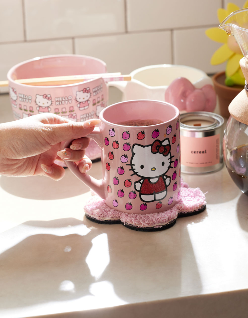 SANRIO Hello Kitty Strawberry Glitter Mug image number 3