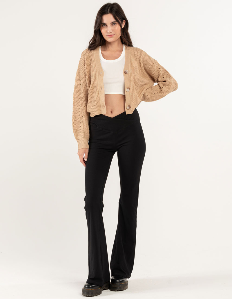 POOF Womens V Neck Button Front Cardigan image number 3