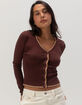 RSQ Womens Scallop Tipped Cardigan image number 1