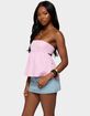 EDIKTED Maddie Strapless Striped Babydoll Top image number 2