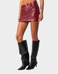 EDIKTED Maya Faux Leather Mini Skirt image number 3
