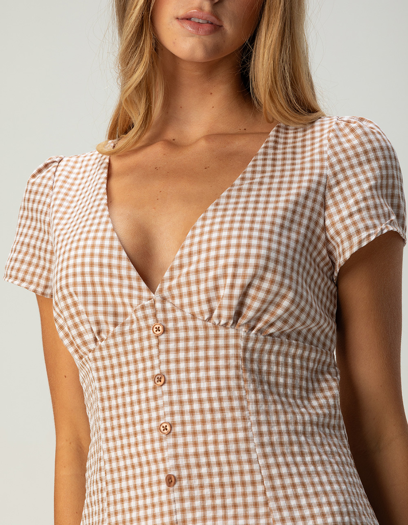 RSQ Womens Button Front Mini Dress image number 1