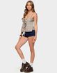 EDIKTED Mirena Tie Front Plaid Top image number 4