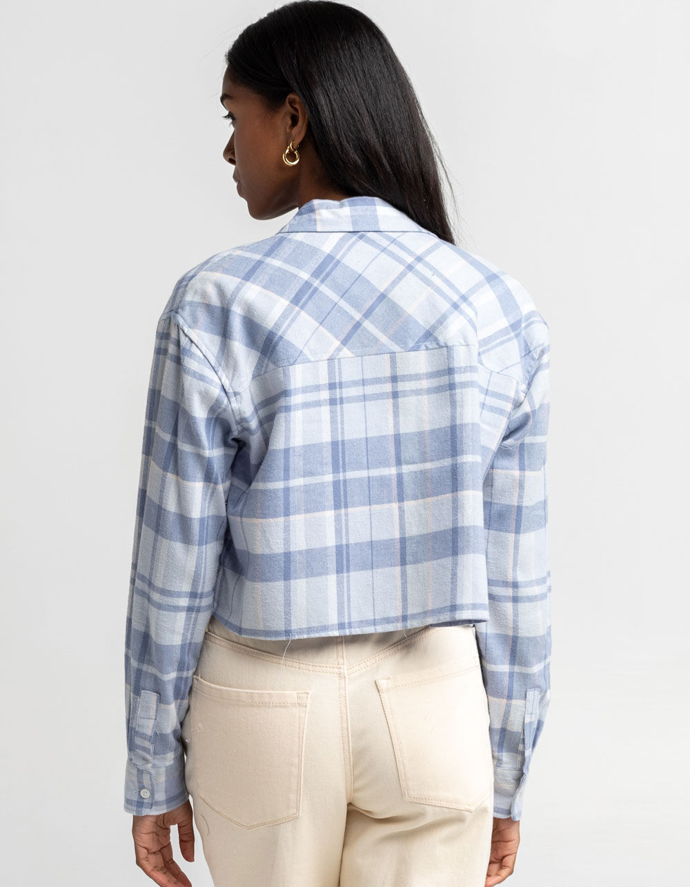 RSQ Womens Soft Lucky Tartan Crop 