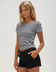 DICKIES Stripe Knit Womens Top image number 3