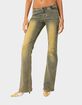 EDIKTED Maris Low Rise Washed Flared Jeans image number 1