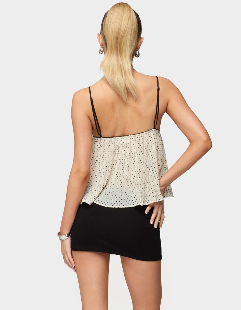 EDIKTED Rhian Lacey Pleated Babydoll Top image number 2