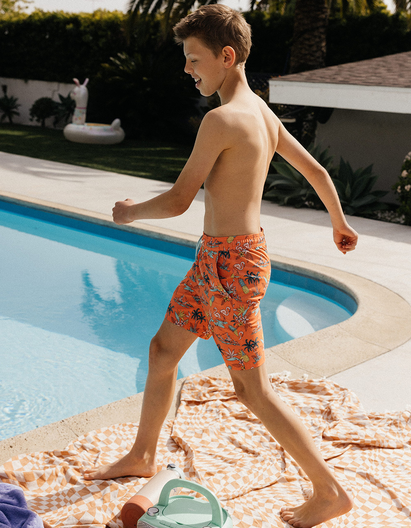 BLUE CROWN Tropic Tourist Boys Swim Shorts image number 0