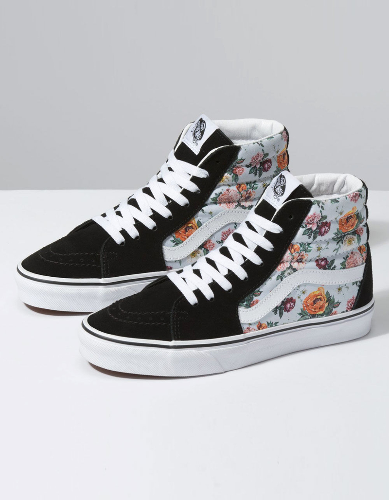 VANS Garden Floral Sk8-Hi True White Womens Shoes image number 1