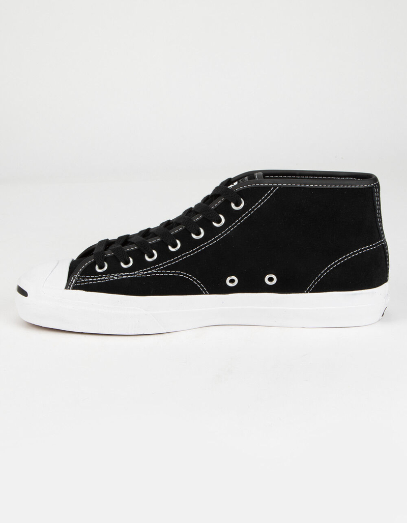 CONVERSE Jack Purcell Mid Mens Black & White Shoes image number 2