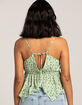 FULL TILT Ditsy Hanky Hem Womens Crop Top image number 3