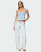 EDIKTED Ruffle Sheer Chiffon Babydoll Tank Top image number 5