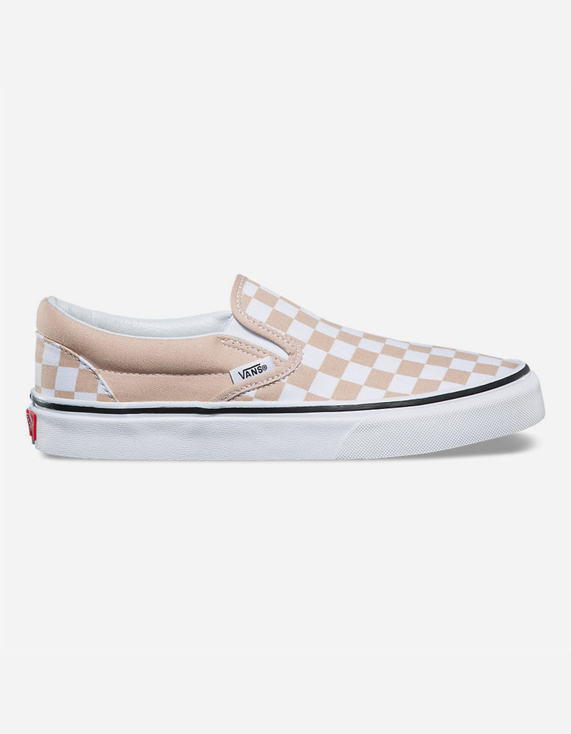 VANS Checkerboard Frappe & True White Classic Slip-On Womens Shoes image number 0