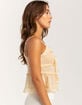 RSQ Womens Ruffle Tier Flyaway Top image number 3